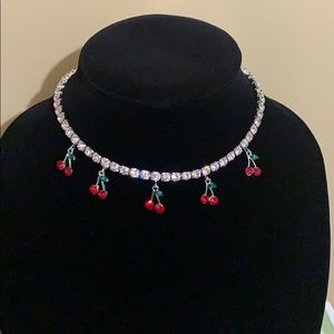 Brand new costume cherry necklace